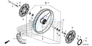 CRF1000DG CRF1000 - Africa Twin - Dual Clutch Europe Direct - (ED) drawing FRONT WHEEL