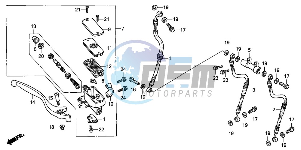 FR. BRAKE MASTER CYLINDER (CB750F2)