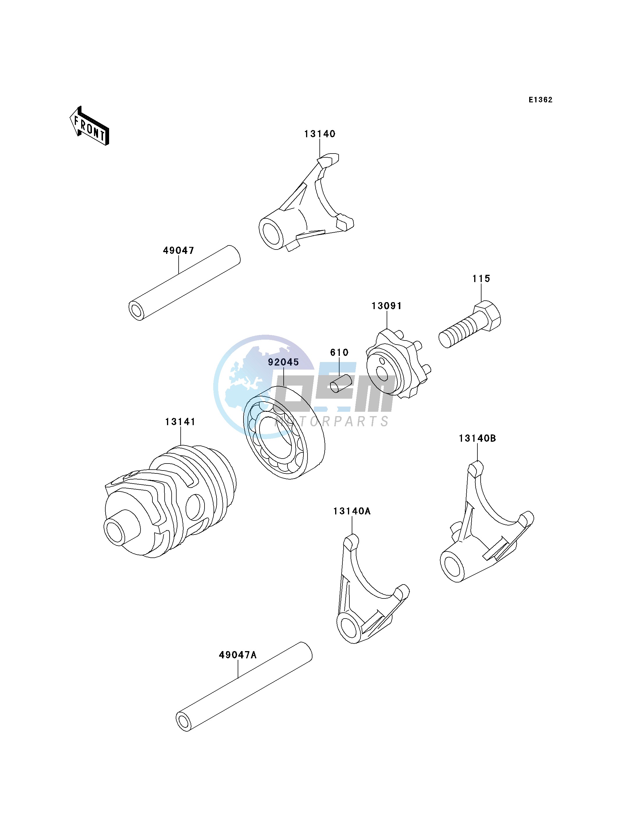 GEAR CHANGE DRUM_SHIFT FORK-- S- -