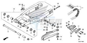 CRF150RBE CRF150RB Europe Direct - (ED) drawing SWINGARM