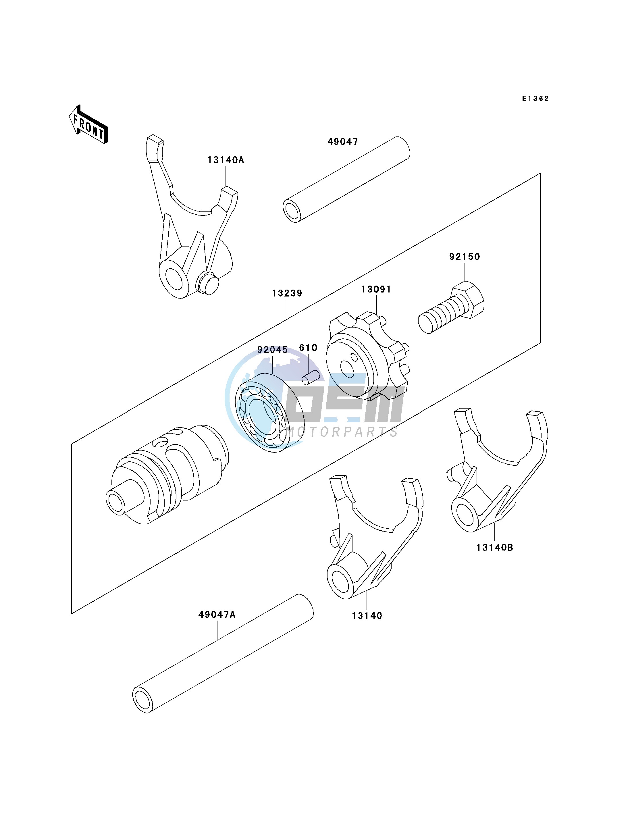 GEAR CHANGE DRUM_SHIFT FORK-- S- -