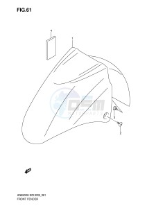 AN650 (E3-E28) Burgman drawing FRONT FENDER (AN650)