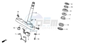 VF750C2 drawing STEERING STEM