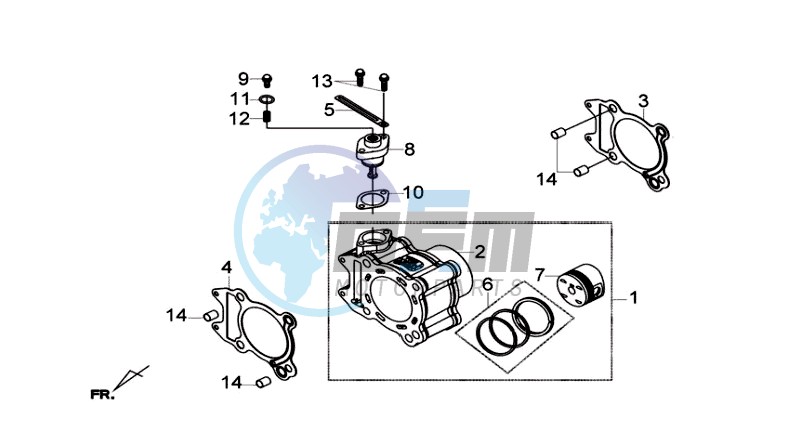 CYLINDER MET PISTON