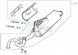 ATLANTIS CITY - 50 cc VTHAL1AE2 Euro 2 2T AC ESP drawing Exhaust unit (Positions)