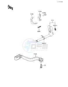 KX 80 E [KX80] (E1) [KX80] drawing GEAR CHANGE MECHANISM