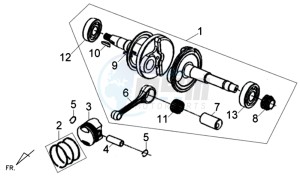 JET 4 50cc drawing CRANKSHAFT