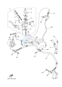 YFZ450R YFZ450RSED YFZ450R SPECIAL EDITION (18PV 18PT) drawing FRONT MASTER CYLINDER