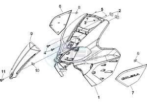 Runner 125 VX 4t e3 (UK) UK drawing Front shield