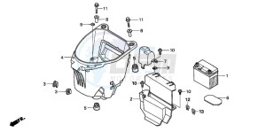 ANF125T drawing BATTERY/LUGGAGE BOX