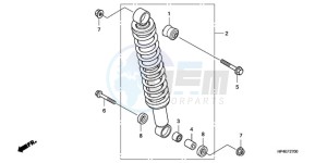 TRX420TM9 Australia - (U / 2WD) drawing REAR CUSHION