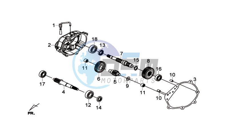 CRANKCASE - DRIVE SHAFT