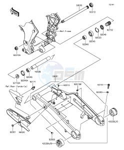 Z1000 ZR1000FGF FR GB XX (EU ME A(FRICA) drawing Swingarm