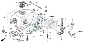 CBF500 drawing FUEL TANK