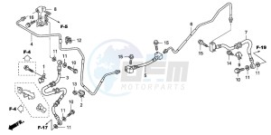 NSS250EX FORZA EX drawing REAR BRAKE PIPE (NSS250X)