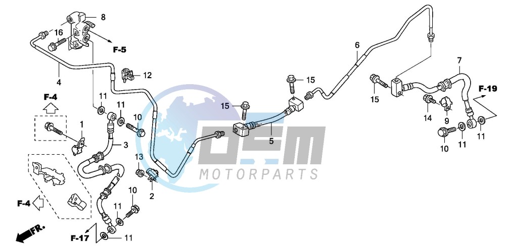 REAR BRAKE PIPE (NSS250X)