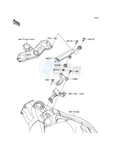 NINJA_ZX-10R_ABS ZX1000KBF FR GB XX (EU ME A(FRICA) drawing Steering Damper