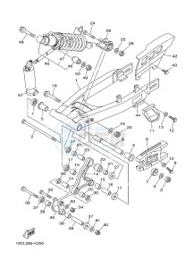 TT-R125 TT-R125LWE (2PT3) drawing REAR ARM & SUSPENSION