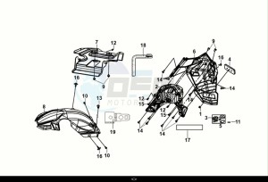 ORBIT III 50 (XE05W2-NL) (E5) (M1) drawing REAR FENDER - REAR INNER FENDER