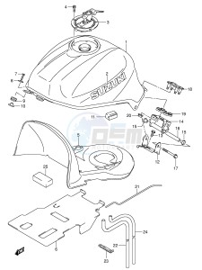 SV1000 (E2) drawing FUEL TANK (SV1000SK3 S1K3 S2K3)