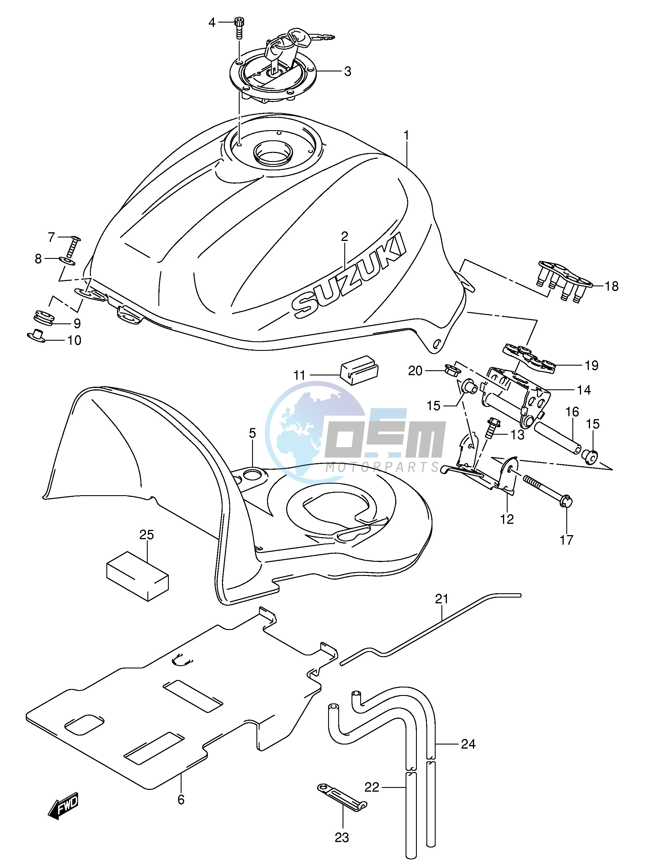 FUEL TANK (SV1000SK3 S1K3 S2K3)