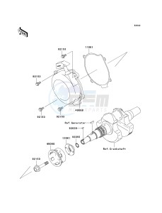 KVF 650 F [BRUTE FORCE 650 4X4I] (F6F-F9F ) F6F drawing RECOIL STARTER