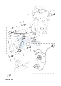 XT660Z (ABS) TENERE ABS (2BE2 2BE2 2BE2) drawing HEADLIGHT