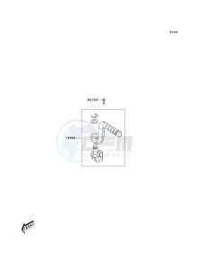 KSF 50 B [KFX50] (B7F-B9S) B8F drawing KICKSTARTER MECHANISM