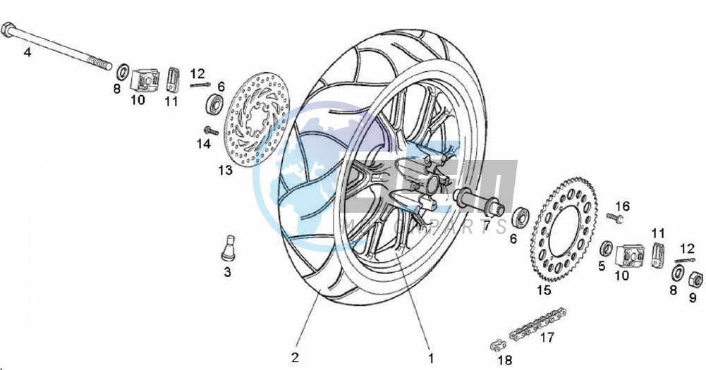 Rear wheel (Positions)