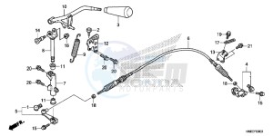 TRX680FAG Wave 110 - AFS110 UK - (E) drawing SELECT LEVER