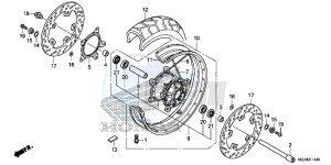 VFR1200XLE CrossTourer 2ED drawing FRONT WHEEL