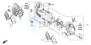 CB600F2 HORNET S drawing FRONT BRAKE CALIPER