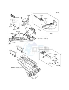 NINJA 300 ABS EX300BEFA XX (EU ME A(FRICA) drawing Taillight(s)