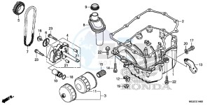 CB500FE CB500F UK - (E) drawing OIL PAN/ OIL PUMP