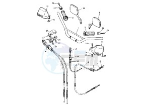 XT Z TENERE 660 drawing STEERING HANDLE -CABLE