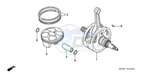 CRF250R9 Australia - (U) drawing CRANKSHAFT/PISTON