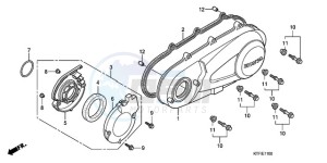 SH1259 Europe Direct - (ED) drawing LEFT CRANKCASE COVER