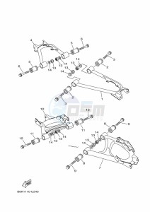 YFM700FWB KODIAK 700 (B6KN) drawing REAR ARM