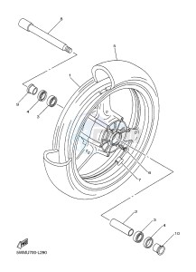 XJR1300 (5WMW) drawing FRONT WHEEL