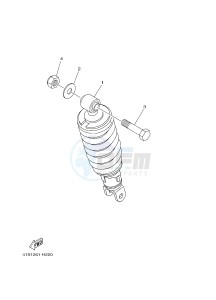 YZ250X (BJ41) drawing REAR SUSPENSION