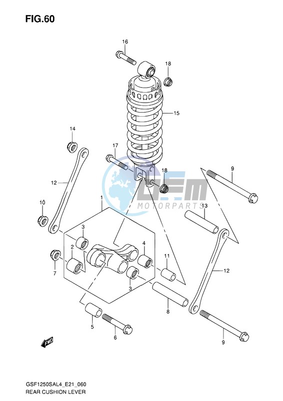 REAR CUSHION LEVER