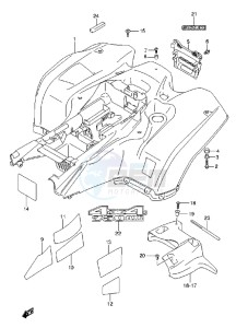 LT-A750XZ drawing REAR FENDER (LT-A750XZL3 P17)