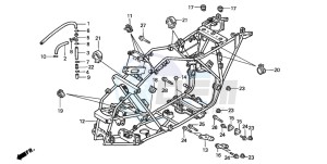 TRX300FW FOURTRAX 300 4X4 drawing FRAME BODY