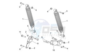 Scarabeo 250 Light e3 drawing Rear Shock absorber