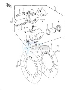 KZ 750 H [LTD] (H1) [LTD] drawing FRONT BRAKE -- 80 H1- -