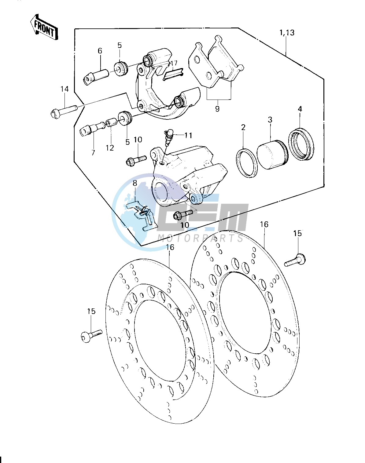 FRONT BRAKE -- 80 H1- -