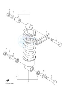 XJ6N 600 XJ6-N (NAKED) (B611 B612) drawing REAR SUSPENSION