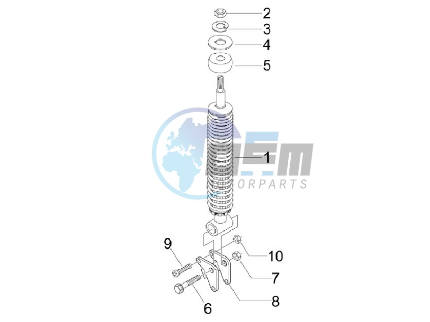 Rear suspension - Shock absorber - s