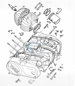 A35 50 drawing Carter. Cilinder en zuiger