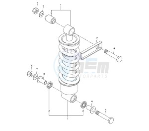 XJ6-NA ABS 600 drawing REAR SUSPENSION